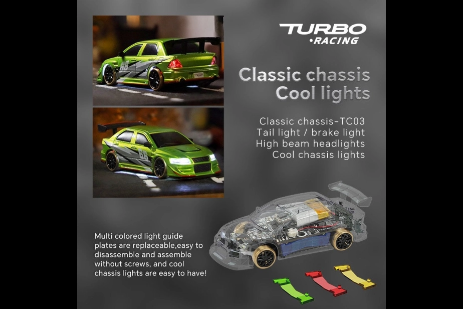 1/76 C66 DRIFT RC Car RTR (zelená)
