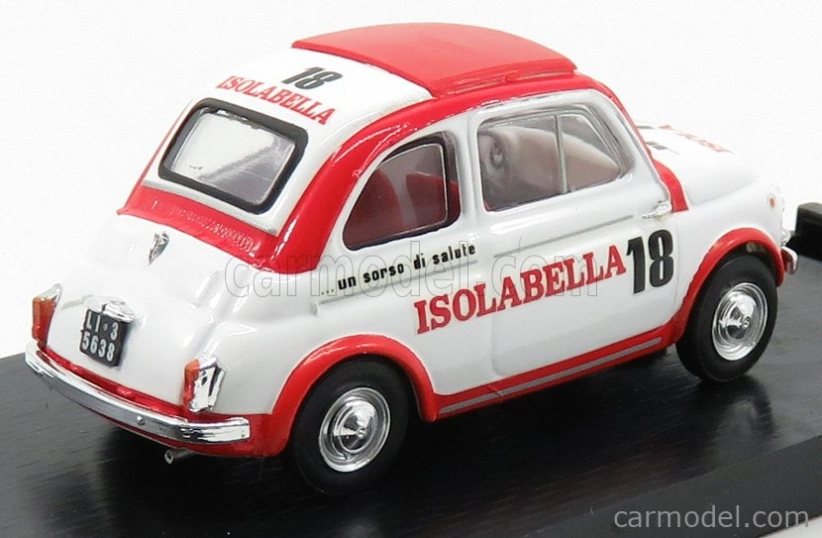 Brumm Fiat Nuova 500d - Amaro Isolabella 1960 1:43 Bielo-červená