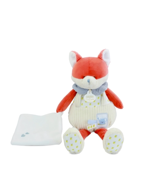 Doudou Darčeková sada Plyšová líška Romarin s dekou 28 cm