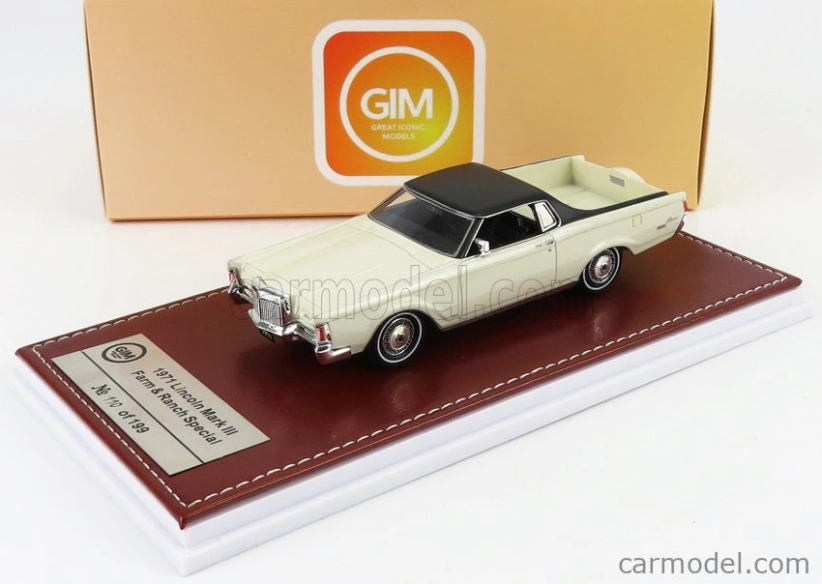 Great-iconic-models Lincoln Continental Mark Iii Farm And Ranch 1971 1:43 Bílá