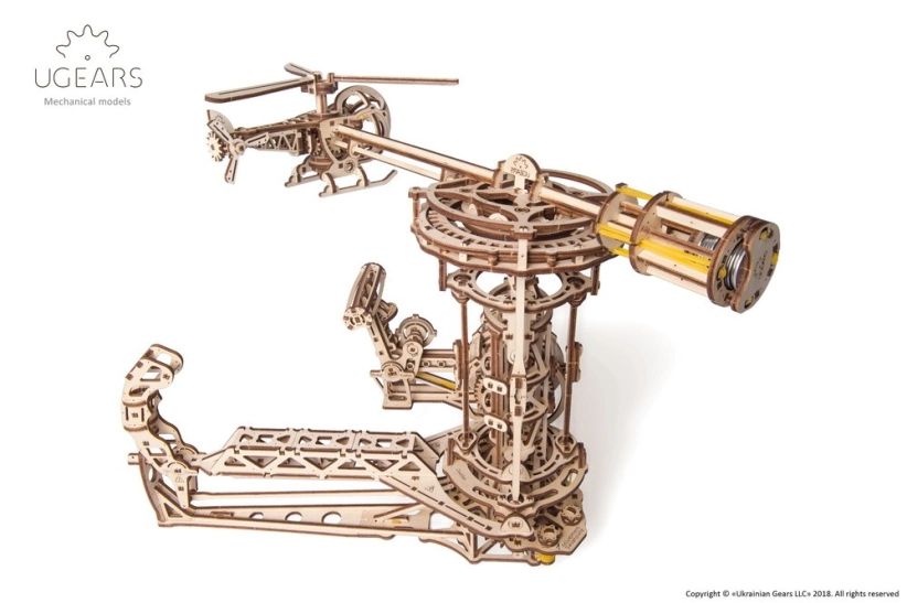 Ugears 3D drevené mechanické puzzle lietajúce stroje