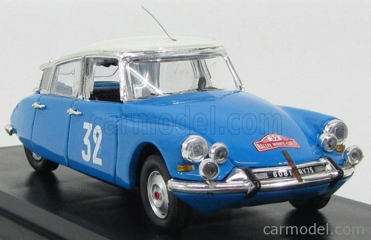 Rio-models Citroen Ds21 N 32 Winner Rally Montecarlo (dames) 1966 Poinetet - Fougeray 1:43 Bluette White