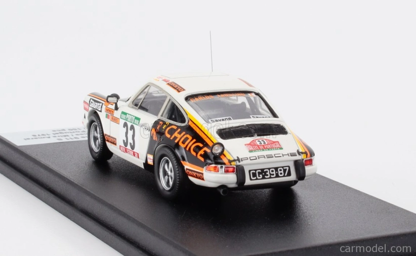 Trofeu Porsche 911s Coupe N 33 Rally Portugal 1978 Americo Nunes - Mira Amaral 1:43 Bílá Černá