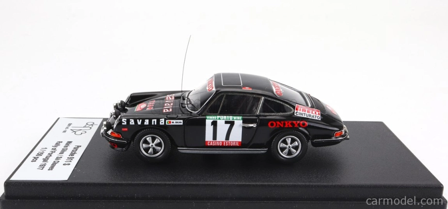 Trofeu Porsche 911s Coupe (night Version) N 17 Rally Portugal 1977 Mario Silva - Sa Chaves 1:43 Black