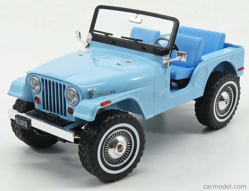 Greenlight Jeep Cj-5 1963 - Personal Car Elvis Presley 1:18 Světle Modrá