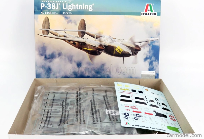 Italeri Lockheed martin P-38j Lightning Caccia Airplane 1939 1:72 /