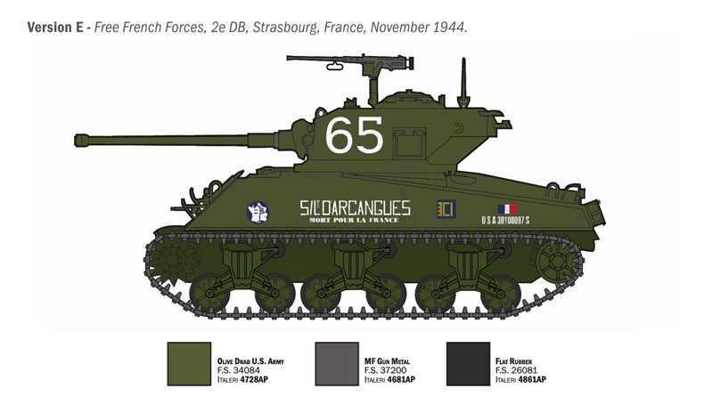 Italeri Tank M4a3 Wet Sherman Miltary 1945 1:35 /