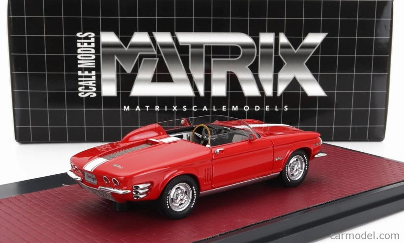 Modely v mierke Matrix Chevrolet Corvair Super Spider Xp-785 Concept 1962 1:43 Červená