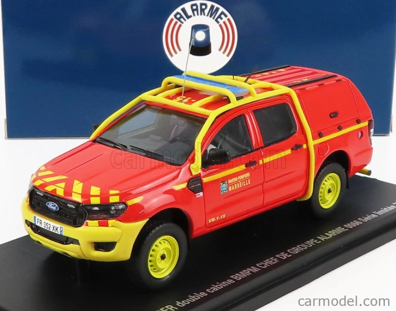 Alarme Ford USA Ranger Pick-up Double Cabine Vr-1-15 Bmpm Hasiči 2011 1:43, červená