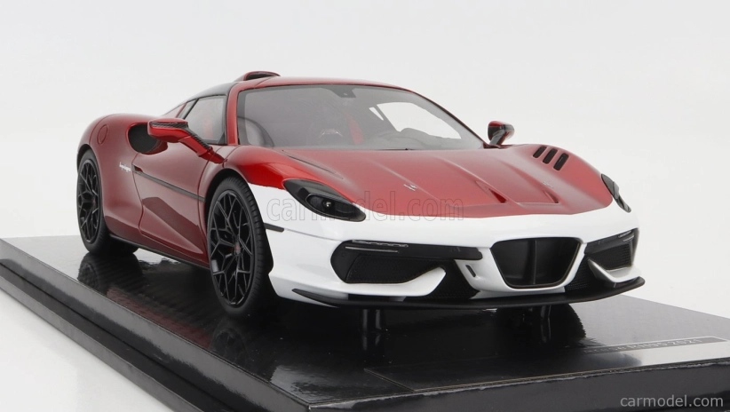 Tecnomodel Touring Superleggera Arese Rh95 (chassis And Engine F-12) 2021 1:18 Červená Met - Lesklá Bílá