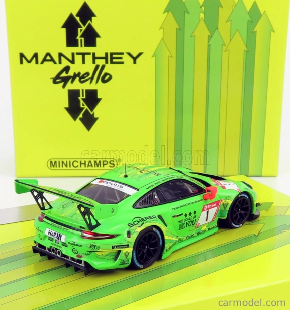 Minichamps Porsche 911 991-2 Gt3 R Team Manthey Racing N 1 1:43, zelená