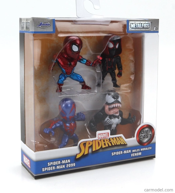 Jada Sada figúrok 4x Avengers - Spider Man - Miles Morales - Spiderman 2099 - Venom - cm. 6.0 1:32 Rôzne