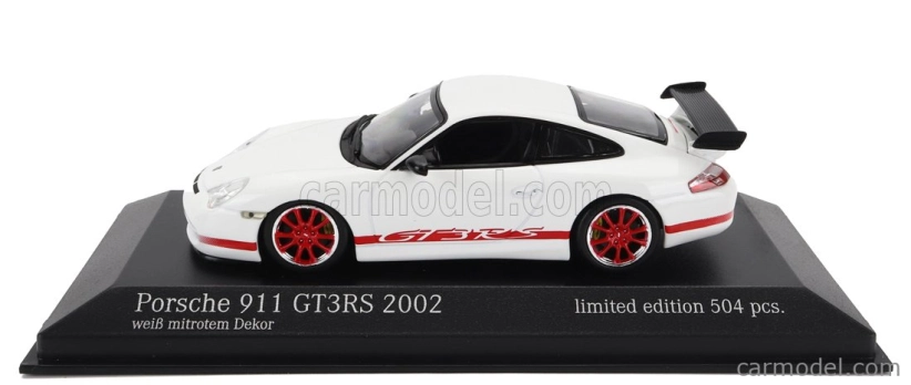 Minichamps Porsche 911 996 Gt3 Rs Coupe 2003 1:43 Bílá Červená