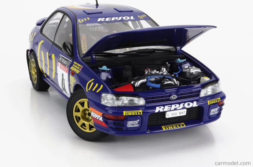 Kyosho Subaru Impreza 555 Repsol N 4 Winner Rally Rac Lombard 1994 C.mcrae - D.ringer 1:18 Modrá Žltá