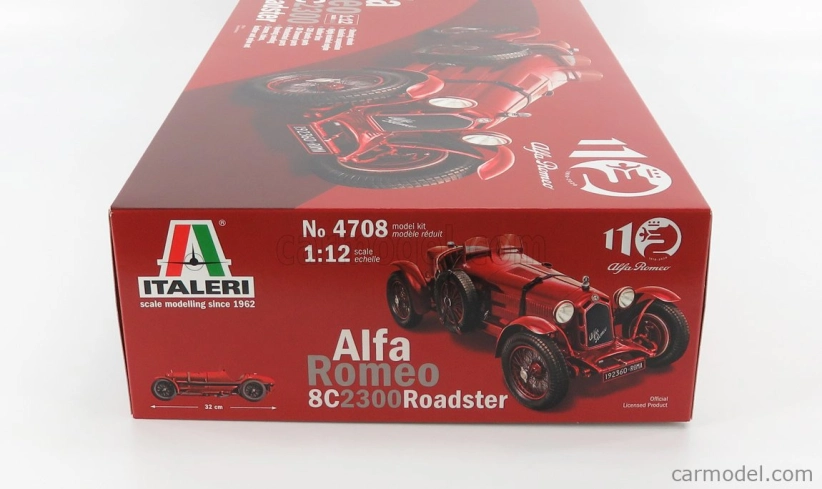 Italeri Alfa romeo 8c 2300 1931 1:12 červená