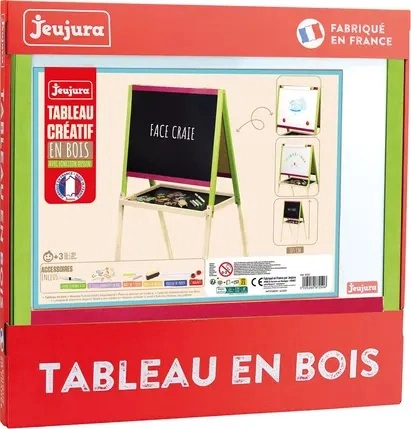 Jeujura Dřevěná multifunkční kreativní tabule 56x43 cm s příslušenstvím