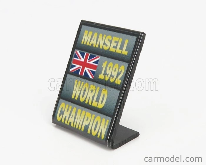 Cartrix Accessories F1 World Champion Plate Pit Board - 1992 Nigel Mansell 1:43
