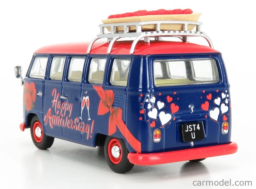 Corgi Volkswagen T1 Minibus Happy Anniversary 1961 1:43 Modrá Červená