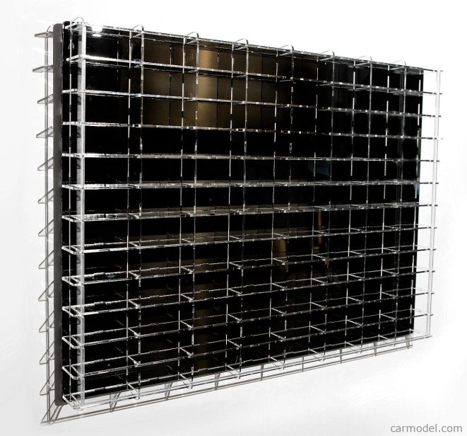 Atlantic Vetrina display box Espositore - Pre 96 Cars 1/64 Lungh.lenght Cm 88.0 X Largh.width Cm 8.0 X Alt.height Cm 63.0 (altezza Utile Tra I Ripiani Cm 4.5 Inner Height Among Shelves) 1:64 Plastic Display