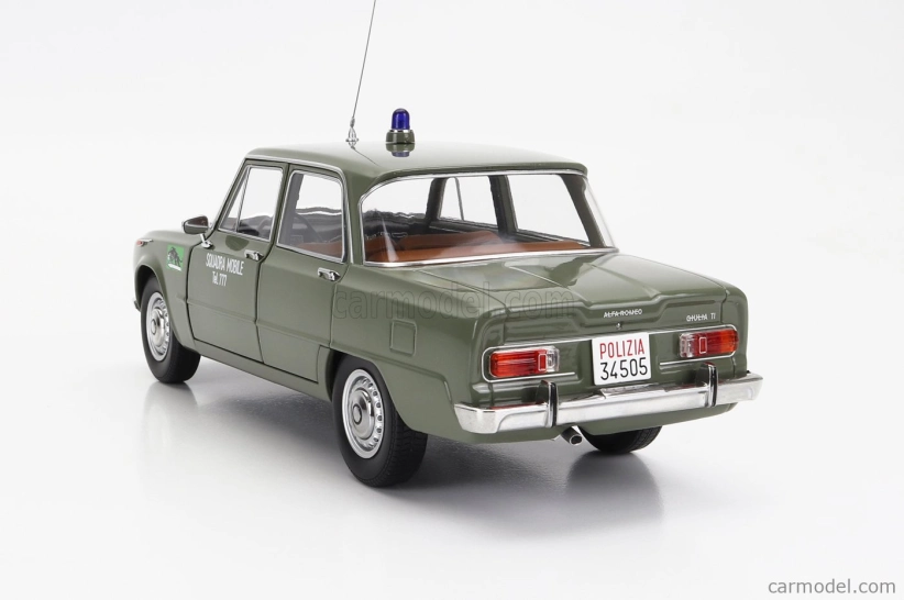 Mitica-diecast Alfa romeo Giulia 1.6 Ti Polizia Milano 1963 - Squadra Mobile Tel. 777 1:18 Verde Lucido - zelená