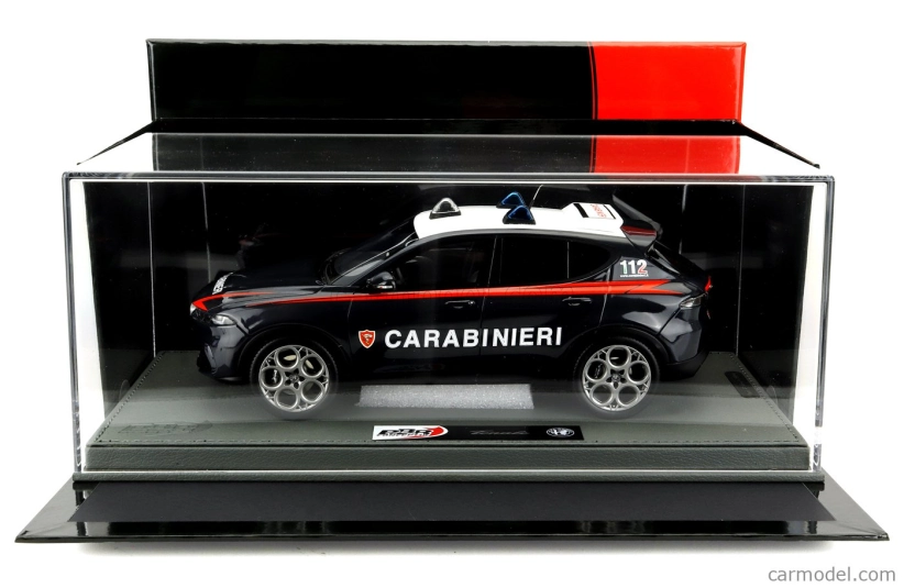 Bbr-models Alfa romeo Tonale Veloce Carabinieri 2023 - Con Vetrina - S vitrínou 1:18 Modrá biela červená