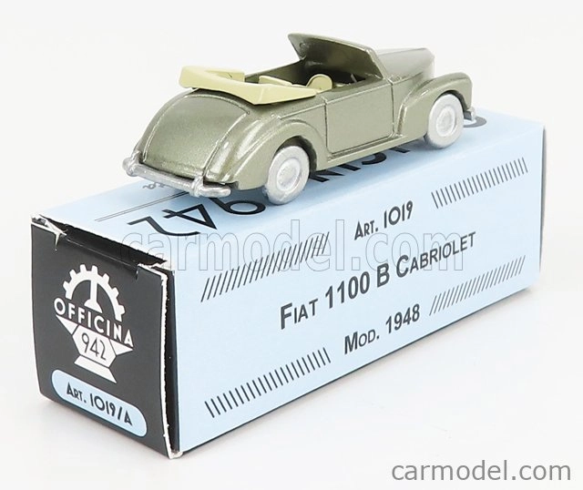 Officina-942 Fiat 1100b Cabriolet 1948 1:76 Green Met