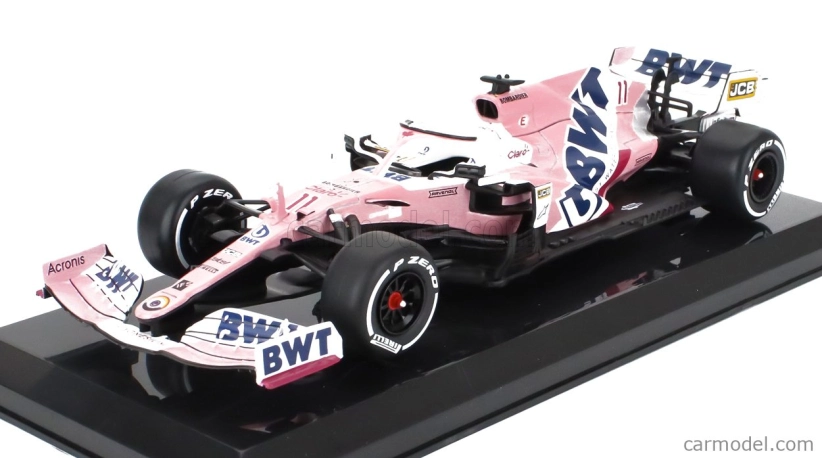 Edicola Mercedes bwt F1 Rp20 Team Sportpesa Racing Point N 11 Season 2020 Sergio Perez - Con Vetrina - With Showcase 1:24 Matt Pink Blue