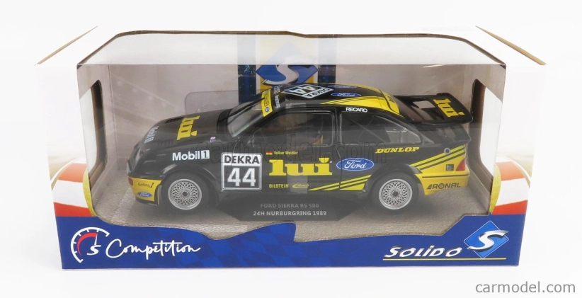 Solido Ford england Sierra Rs500 Cosworth N 44 24h Nurburgring 1989 V.weidler 1:18 Black Yellow