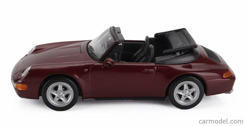 Edicola Porsche 911 993 Carrera Cabriolet 1995 1:43 Red Met