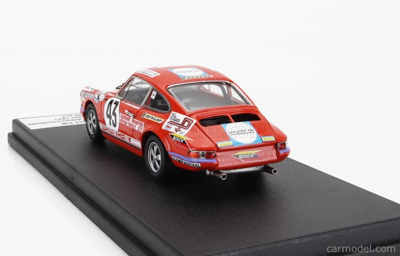 Trofeu Porsche 911 Coupe N 43 24h Le Mans 1971 Jean Pierre Bodin - Gilbert Courthiade 1:43 Red