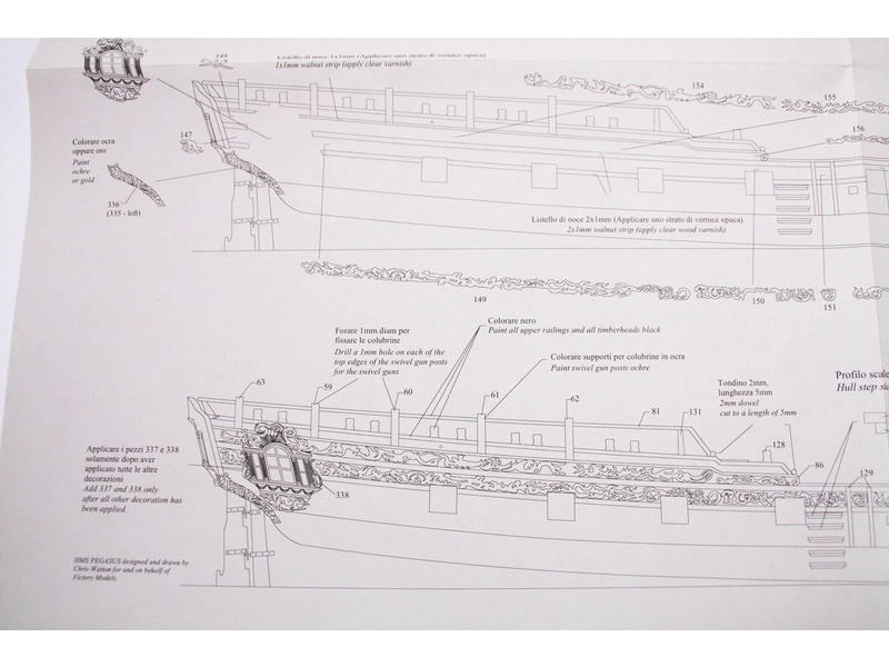 VICTORY MODELS H.M.S. Pegasus 1776 1:64 kit