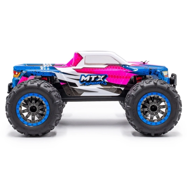 RC auto MTX elektro Offroad Truggy, ružovo-fialovo-modrá