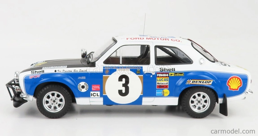 Ixo-models Ford england Escort Mki Rs 1600 (nočná verzia) N 3 Rally Safari 1973 V.preston - B.smith 1:18 Biela Modrá Čierna