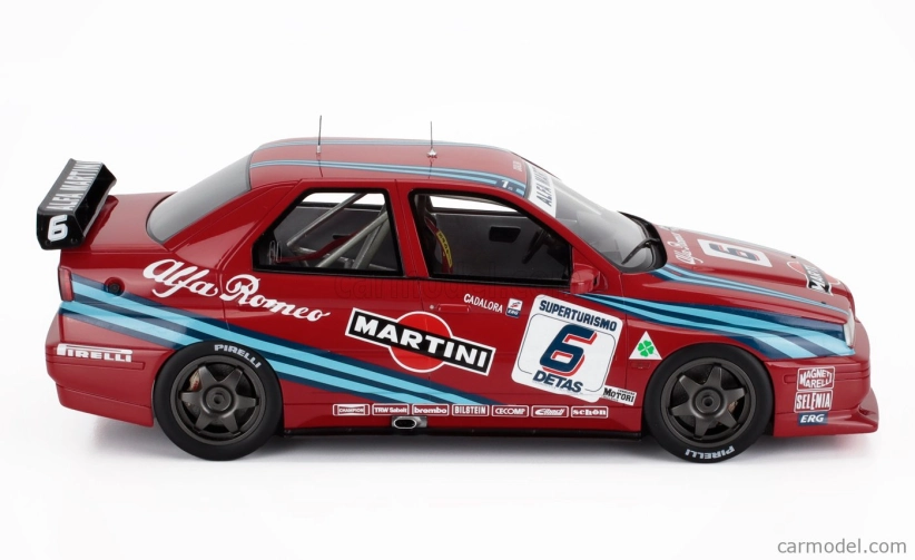Mitica-r Alfa romeo Alfa Romeo 155 Gta S1 Superturismo Martini N 6 6th Monza 1992 Luca Cadalora 1:18 Red