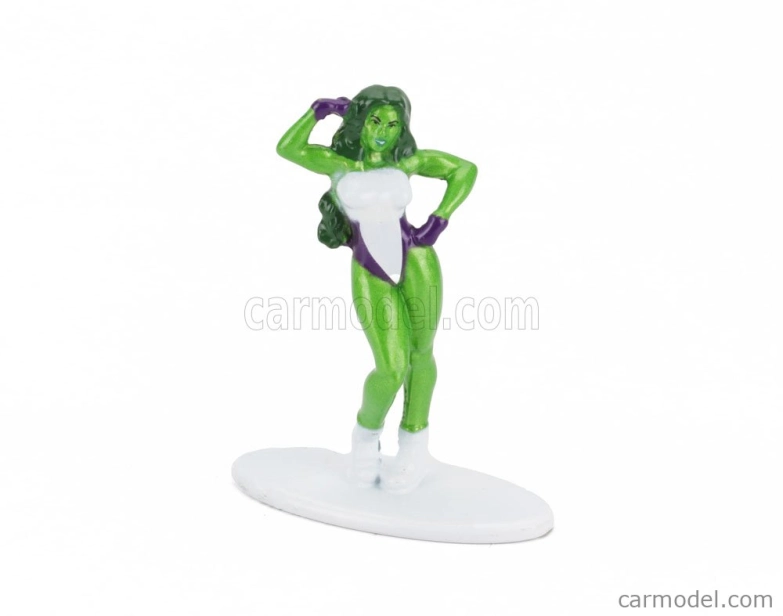 Jada Plymouth Barracuda With She-hulk Figures 1973 1:32 Zelená Bílá