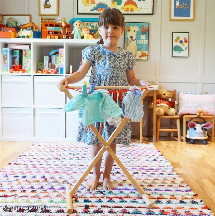 Bigjigs Toys Dřevěný sušák na prádlo - poškozený obal