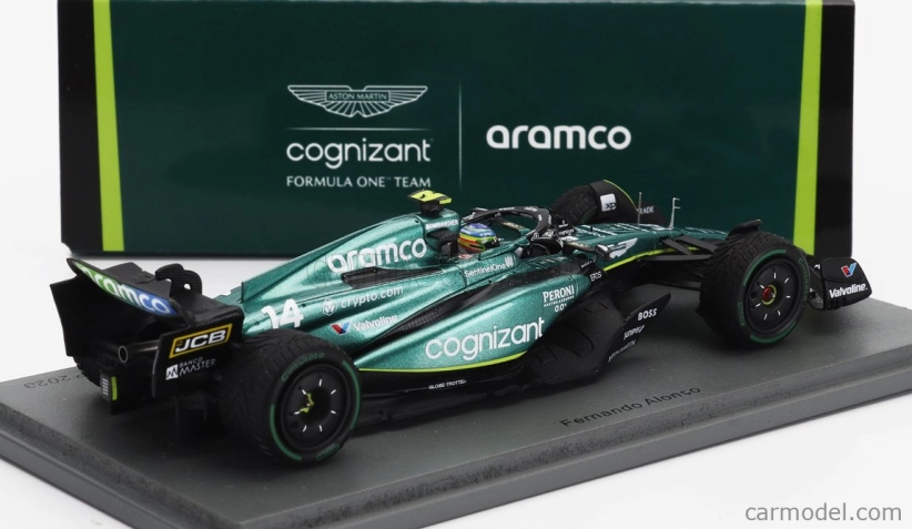 Spark-model Aston martin F1 Amr23 Team Aramco Cognizant N 14 2nd Dutch GP 2023 Fernando Alonso 1:43 Green