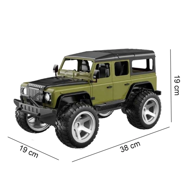 RC auto jeep Land Rover Defender, zelená