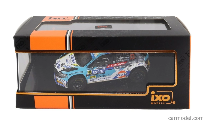 Ixo-models Škoda Fabia Rally2 Evo N 23 Rally Finland 2022 T.asunmaa - V.mannisenmaki 1:43 Svetlo modrá biela