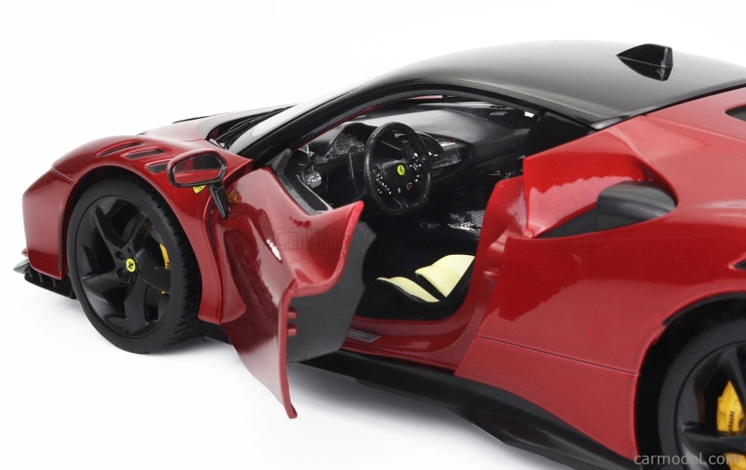 Bburago Ferrari Sf90xx Stradale 2024 1:18 Rosso Magma - Červená S Černou