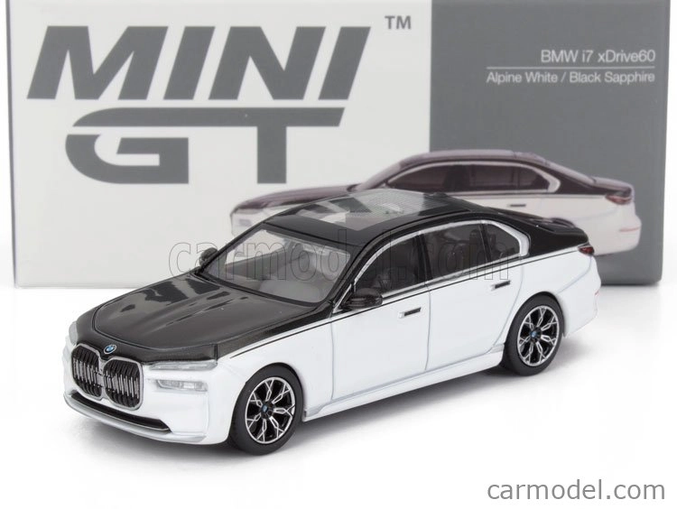 Mini-gt BMW radu 7 I7 Xdrive60 Lhd 2023 1:64 biela čierna