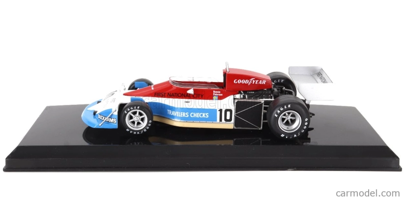 Edicola March F1 761 N 10 Sezóna 1976 Ronnie Peterson - Con Vetrina - S vitrínou 1:24 Modrá biela červená