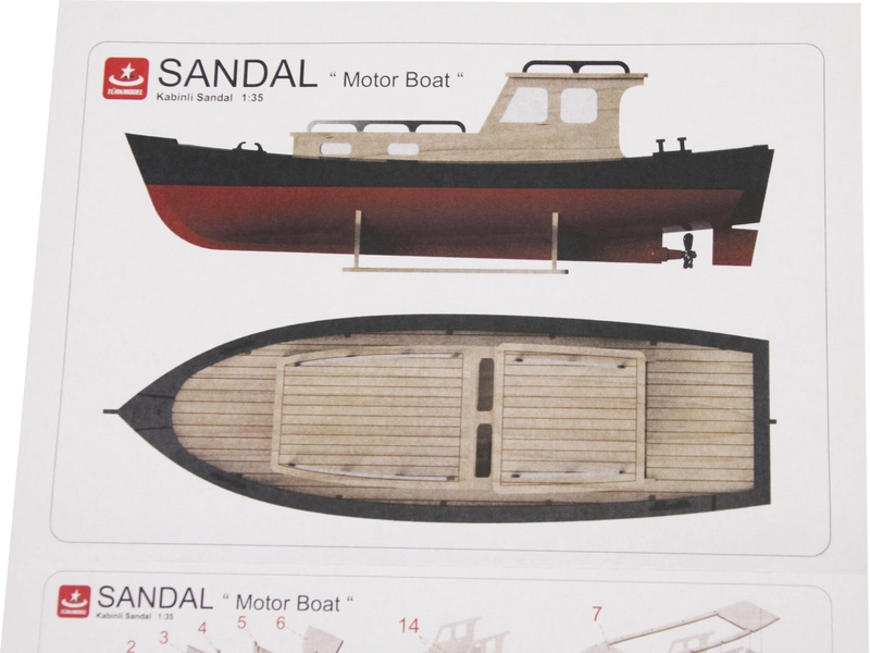 Türkmodel kabínový motorový čln 1:35 kit