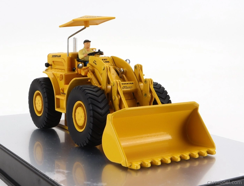 Dm-models Caterpillar Cat966a Ruspa Gommata - Scraper Tractor Wheel Loader 1:50 Žlutá Černá