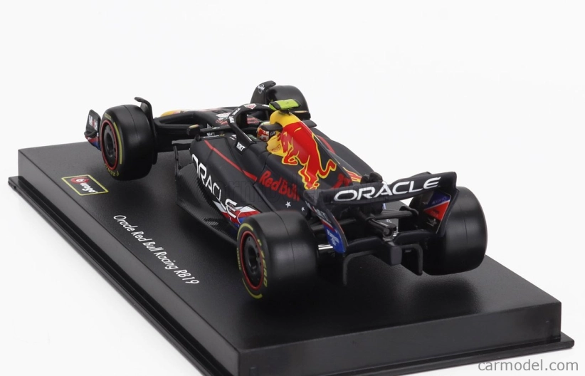 Bburago Red bull F1  Rb19 Team Oracle Red Bull Racing N 11 4th Austin Usa Gp 2023 Sergio Perez - With Pilot And Showcase 1:43 Matt Blue