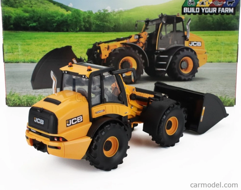 Britains JCB Tm4205 Ruspa Gommata - traktorový škrabák 1:32 žltý čierny