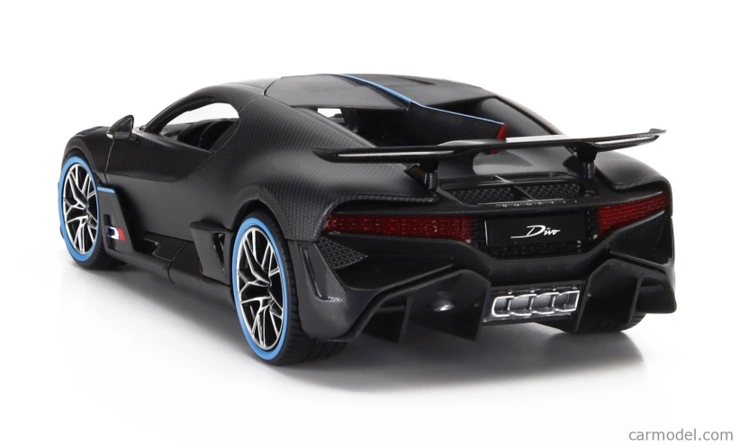 Bburago Bugatti Divo 2018 - 50th Anniversary Bburago 1:18 Matně Černá Uhlíková Vlákna