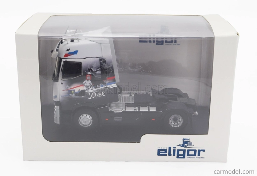 Eligor Renault T-line Vysoký ťahač Dax 2-assi 2021 1:43 čierna biela