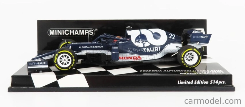 Minichamps Alpha Tauri F1 At02 Honda Ra620h Team Alpha Tauri N 22 Bahrain Gp 2021 Yuki Tsunoda 1:43 Biela modrá