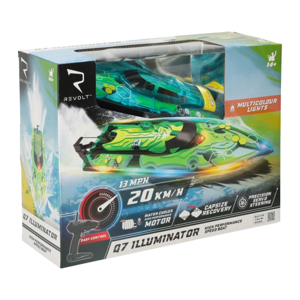 RC loď Revolt Q7 Illuminator, zelená